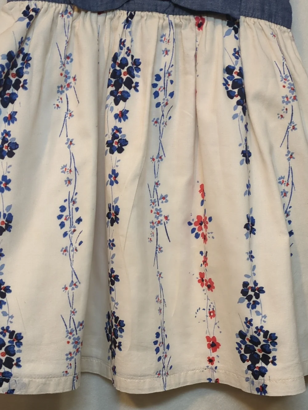 Baby Gap Red White and Blue Floral Dress 12-18 months